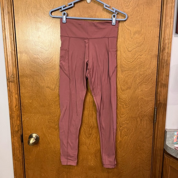 AEROPOSTALE neutral pink high waisted leggings with pockets - Picture 2 of 5